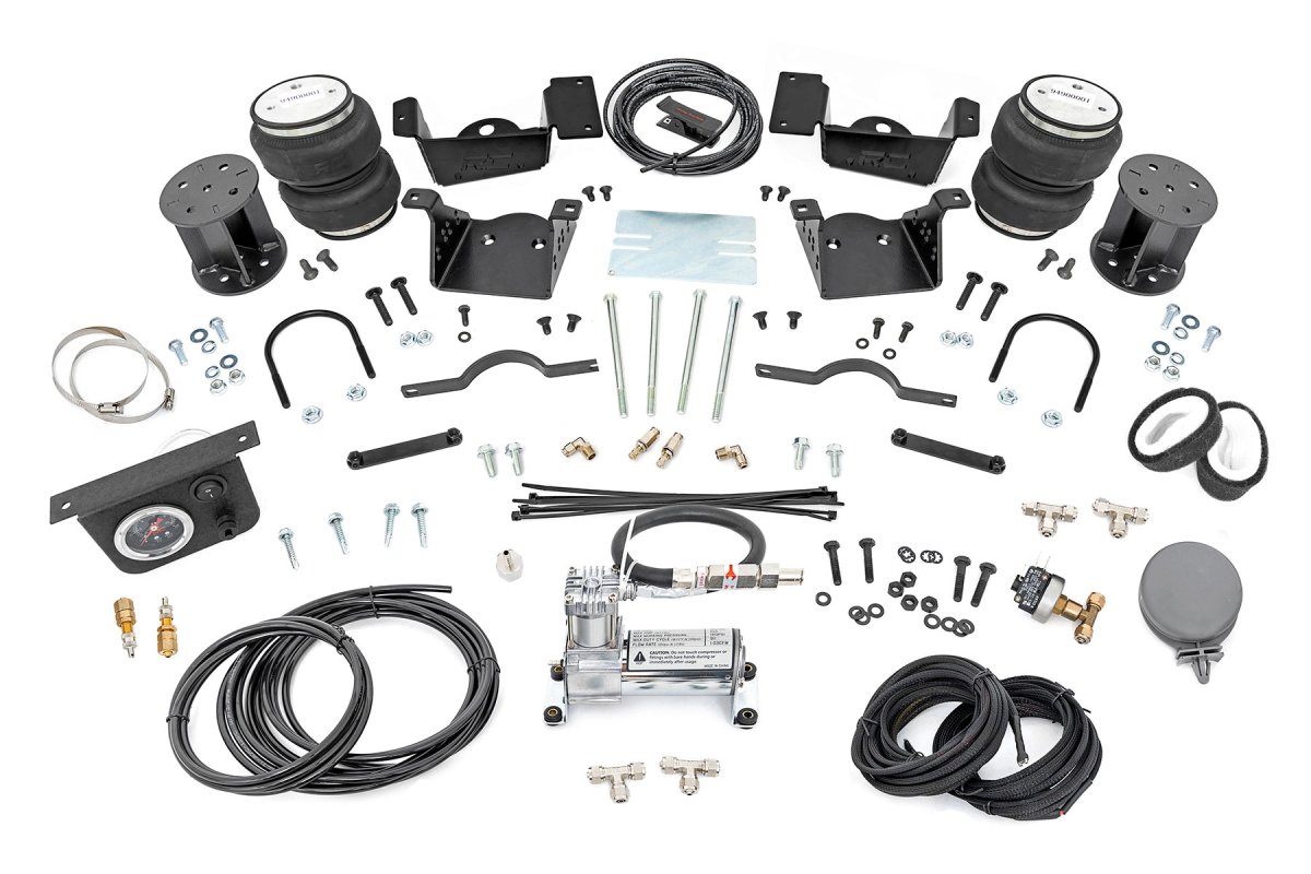 Chevrolet Silverado 2500 HD Air Spring Kit - Rear - Rough Country - 3-5 Inch Lift Kit w/compressor - '20-'24
